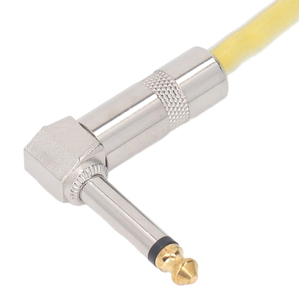 2 st 30 cm Gitarr Jumper 1/4 tums kontakt Gitarr Effektpedal Kabel Ren Koppar Musikinstrumentkablar Gul