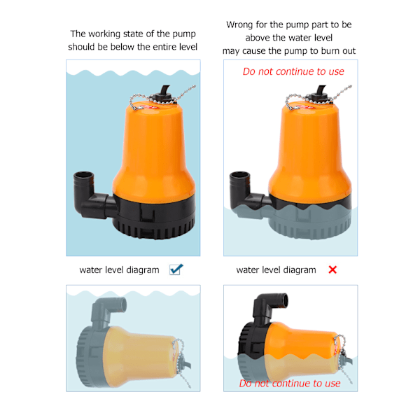 DC-pumppu 25 mm vedenotto 3-5 m nostokorkeus Suuri virtaus Sähköinen uppopumppu maatalouden kasteluun DC12V