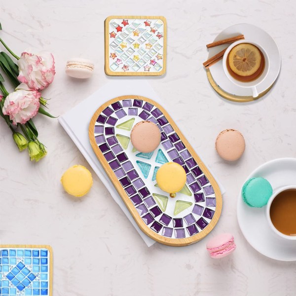 1 sæt mosaik DIY Crafts Materiale Pakketilbehør til Coaster