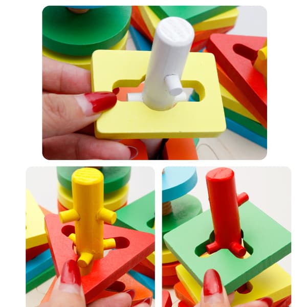 Pedagogiske leker for barn geometrisk treintelligens tre