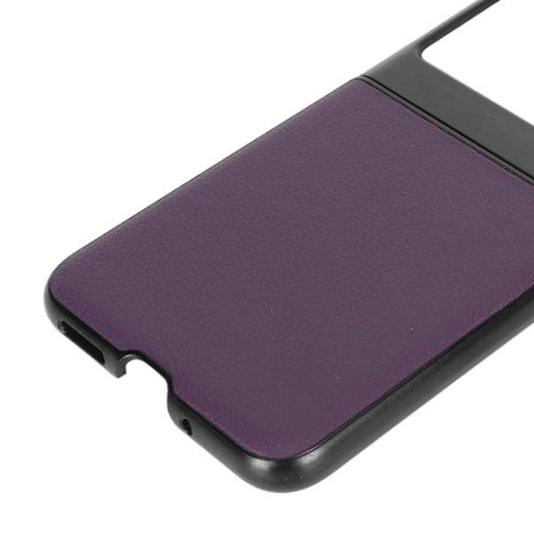 Flipfodral i läder Fullständigt skydd Anti-dropp Repsäkert Vikbart Telefonskal för Motorola Razr 40 Ultra Lila