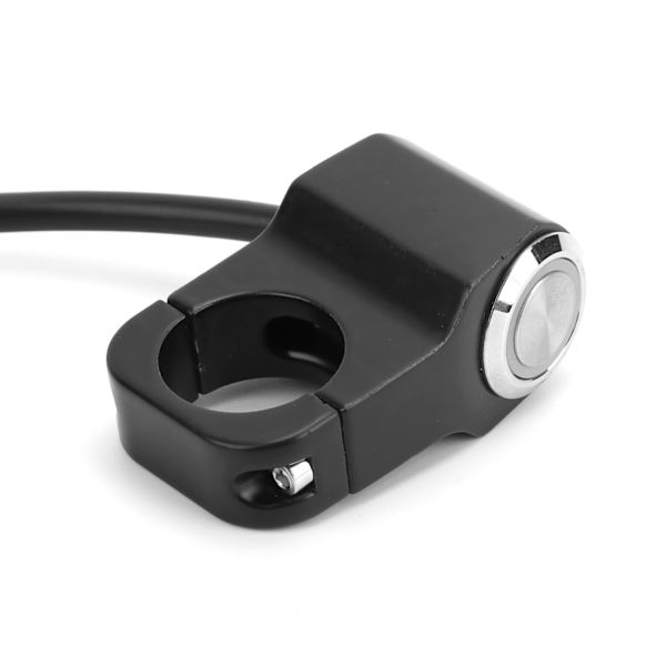 Styrehåndtak Bryter Trykknapp Med Lys Tilbakestillingslås Universal for Motorsykkel med 22mm Styre Rød Lys