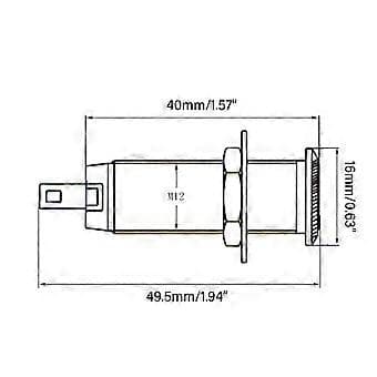 Elektrisk Guitar Barrel Jacks Cylinder Input/Output Mono Aktiv Lang Gevind Jacks Socket Guitar Del Tilbehør Sort