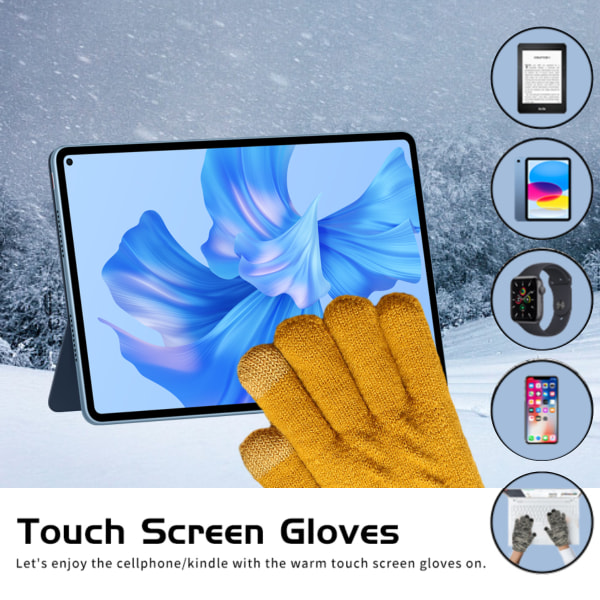 Dam Winter Touch screen Magic handskar Dam tjock varm