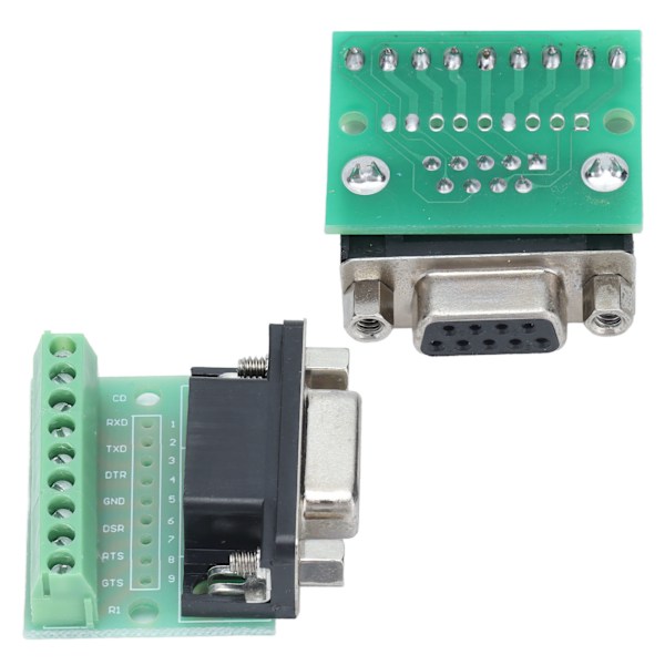 DB9 Hunn Terminal Breakout Board 9 Posisjoner Skrue Adapter for RS232 RS485 Kontakt