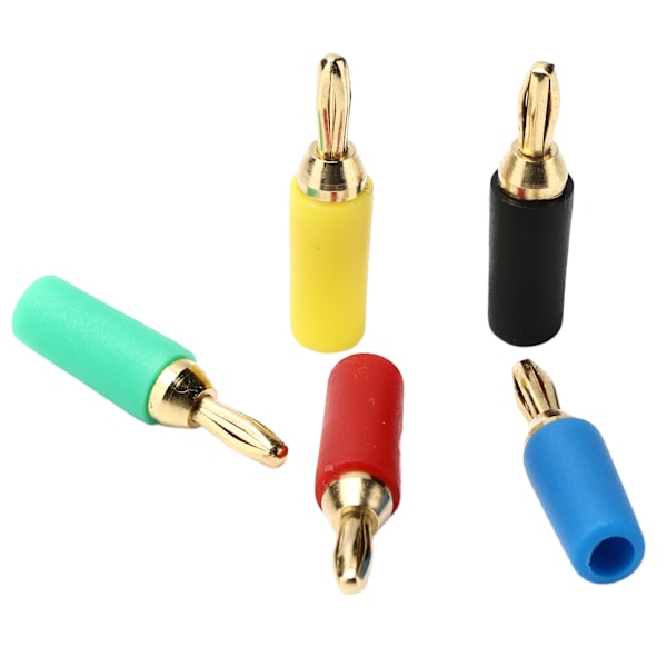 2,5 mm Bananeplugger Messing Gullbelagt Loddebanankontakter Utvalg for Høyttalerkabel
