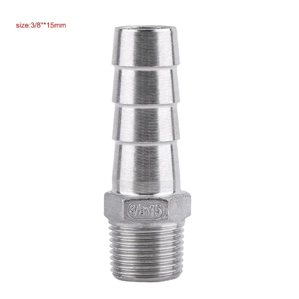 Brændstof Gasslange Barb Han-Gevind Kobling Fitting BSP Stik (3/8\"x15mm)