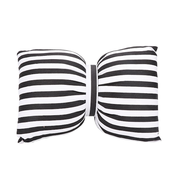 Nagelkonst Stripe Handkudde Rosett Armstöd Kudde Handhållare Manikyrverktyg (Svart)
