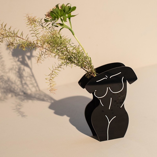 Akrylblomvas Versatil Snygg Lätt Dekorativ Modern Kroppsformad Blomvas För Vardagsrum Sovrum Kvinnor