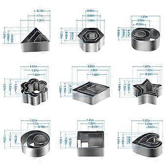 30 Stykker Kjeksutstikker Kjeksmug Cookie Cutter Bakegadget Rustfritt Stål Materiale Perfekt Gave til Bakeentusiaster
