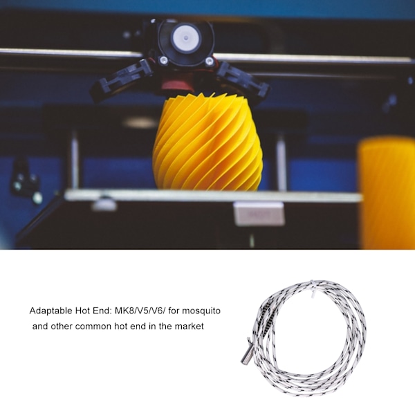 50W DC 12V/24V 3D Printer Opvarmningsrør Opvarmningsstang Udskiftning Reservedel Tilbehør DC24V 1m / 3.3ft