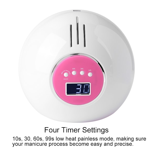 72W Dobbelt Lyskilde UV LED Lampe Negle Tørreautomatisk Timer Fototerapi Maskine Manicure Værktøj EU