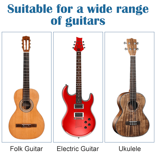 Professionell Capo, Snabbfäste Gitarrklämma för Exakt Tryck & Spänning, Lämplig för Akustiska, Elektriska Gitarrer, Ukulele, Banjo, Bas,
