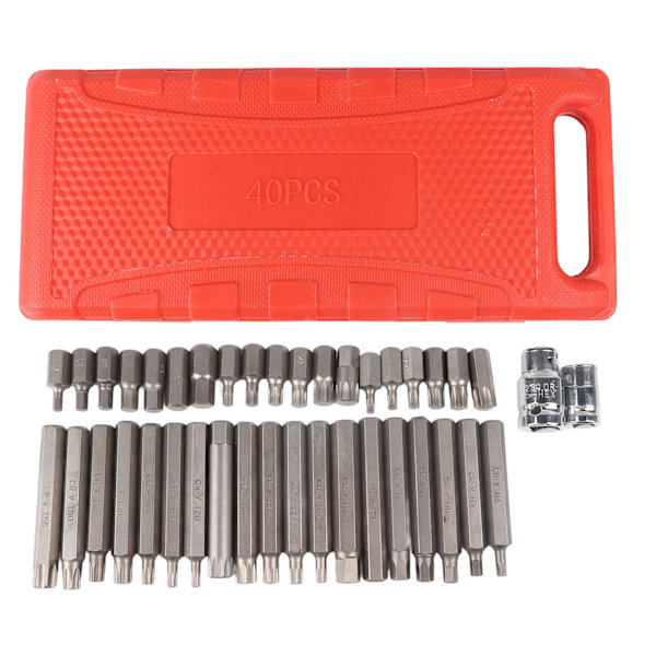 Spline Tip Bit Socket Set Master Tip Bit Socket Set med Plastik Opbevaringsboks til S2 Auto Reparation