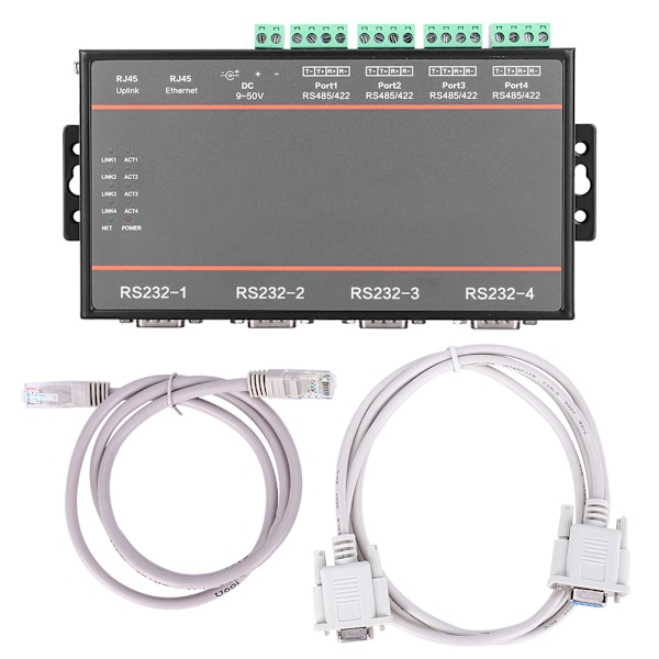 Seriell Server 4-Serier RS232/485/422 til Ethernet 5-36V for Industrikontrollsted