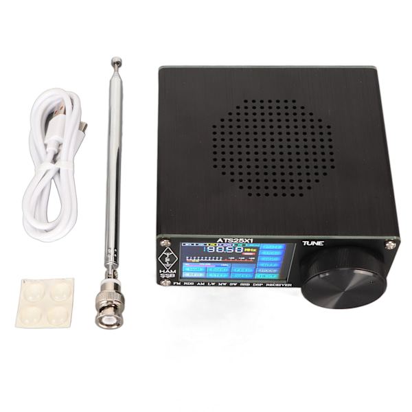 ATS25X1 Si4732 Radiomottaker Full Band FM LW MW SW SSB 2.4in Fargeskjerm 3000mAh Batteri DSP-mottaker