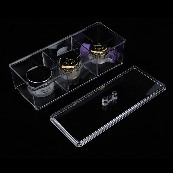 Transparent Kosmetik Opbevaringsboks Puff Bomuldspind Makeup Pad Holder Container Organizer