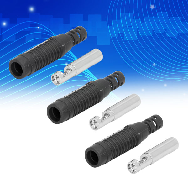 10 Sæt Banan Hun Stik Messing PA Jack Stik Isolering Rør Trykpas Adapter J.10031Sort