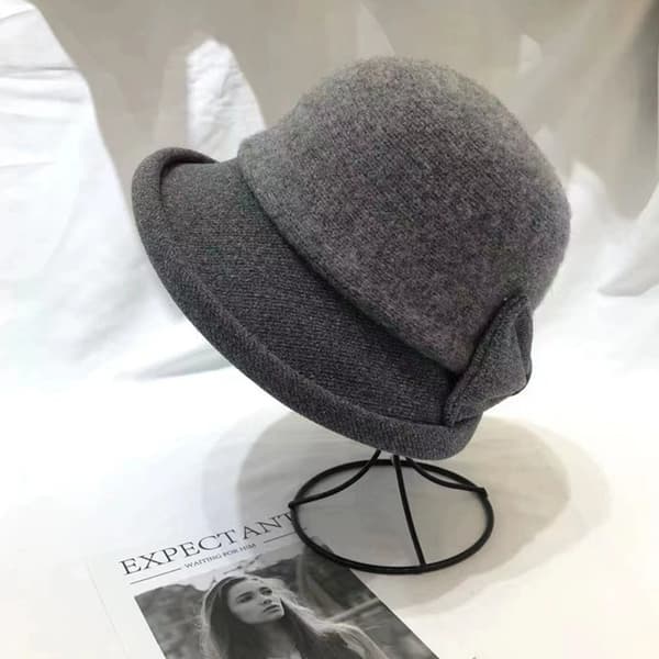 Uld vinterhat dame retro fedora hatte kirkehatte fiskehat dame filthat bowlerhat