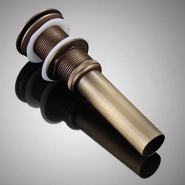 Elegant Polert Gull Pop-Up Vaskavløpsstopper, Solid Messing Servantavløp for Baderomsservant