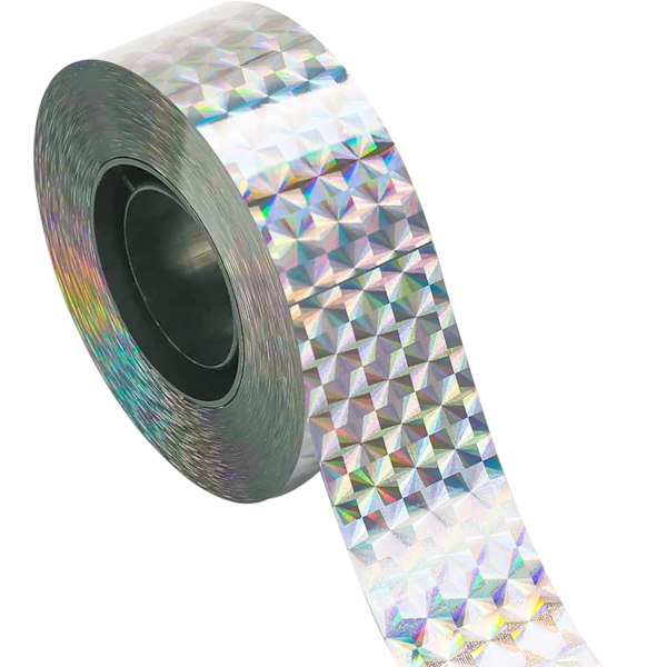 Reflekterande skrämseltejp för fågelkontroll, effektiv fågelskrämma med diamantmönstrad reflekterande design för trädgårdsskydd