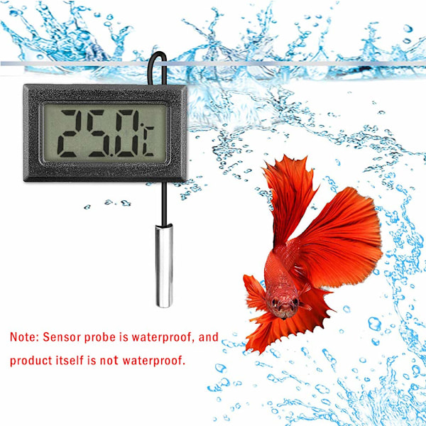 Batteridriven digital kylskåpstermometer, brett mätområde LCD-displaytermostat för omfattande övervakning i fordon, kylskåp och