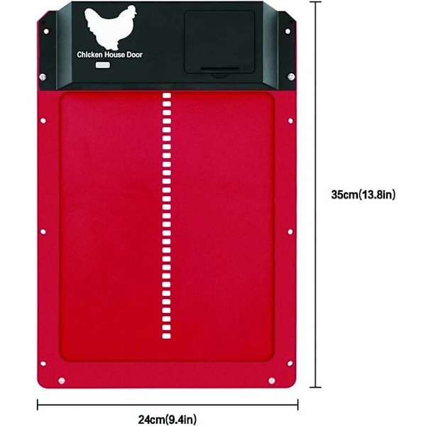 Hönshus, Lätt Att Rengöra & Rymlig Design, Robust Konstruktion Med Ecoflex-Material För En Hållbar Utomhuslösning, 35 X 24 X 3.7 Cm, Röd