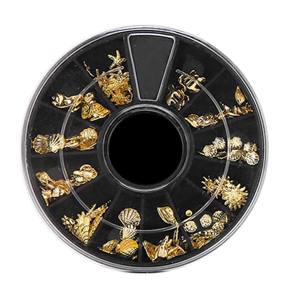 4 Ask Nagelkonst Hål Ornament Nagelkonst Manikyr Hantverk DIY Dekoration Glitter Tillbehör