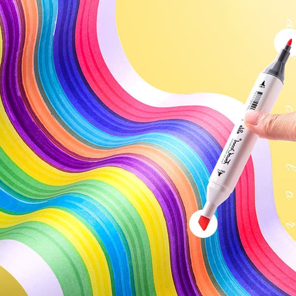 80 Farve Markør Sæt, Plakat Design Markører, Dobbelt Tip Kunstnerartikler, Til Tegning, Skitsering Og Farvelægning