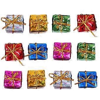 Mini Presentpåse Julklappsaskar Dekor Julgran Liten Presentask Julgransdekorationer Julgranspresenthänge