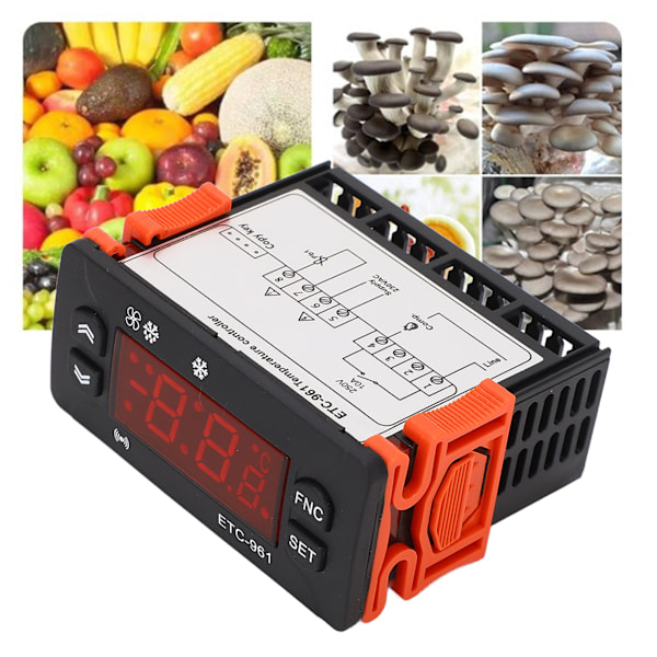 Digital Frystemperaturregulator Extern Fahrenheit Celsius Växlingsbar Kylskåpsavfrostning Kalibrerings Termostat 230VAC