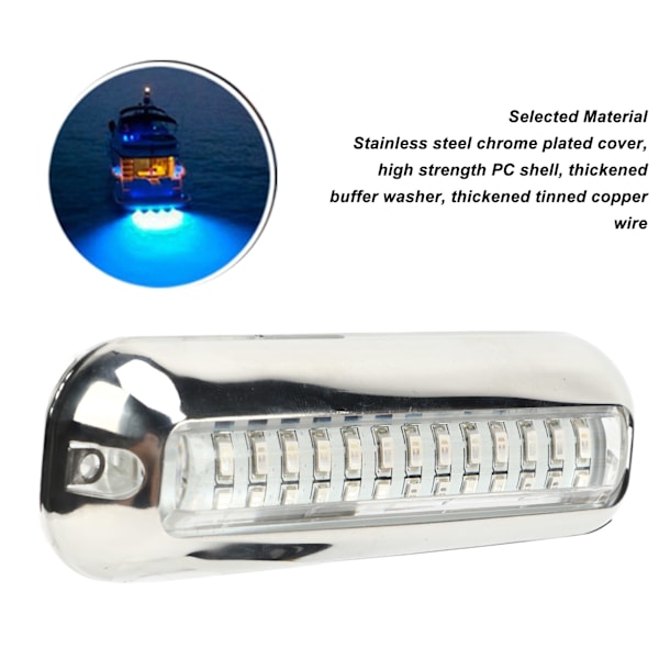 2 kpl 42LED Veneen Perävalo 10‑36V IP68 Vedenkestävä 1500LM Erittäin Kirkas Meriperävalo Sininen Valo