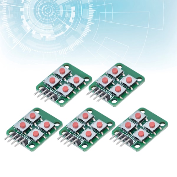 5 st 2x2 Scan 4-knappars tangentbordmodul Array-tangentbrytarmodul för elektrisk styrning