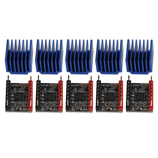5 Set Stegmotordrivr UART-läge Ultraljudsmodul med Värmekylare TMC2209 Tillbehör