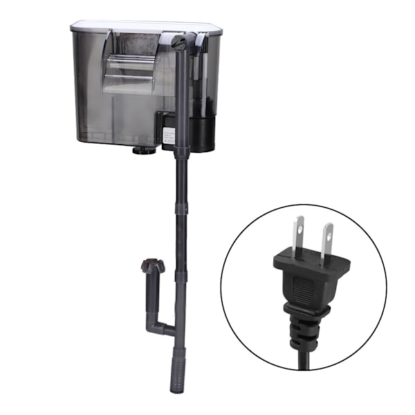 3-i-1 Ekstern Hengende Fiskedam Strømfilter Akvarium Oksygen Luftpumpe (US 110V)