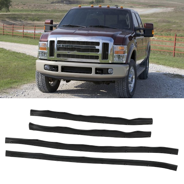 4 stk. Forreste og Bageste Nedre Dør Vejrstrimler Bil Dør Trim Tætning Udskiftning til Ford F‑450 F‑550 Excursion