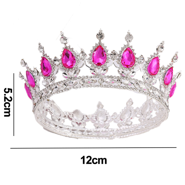 Krontopp för födelsedag Tiara Gorgeous Crystal metall Crown Pro