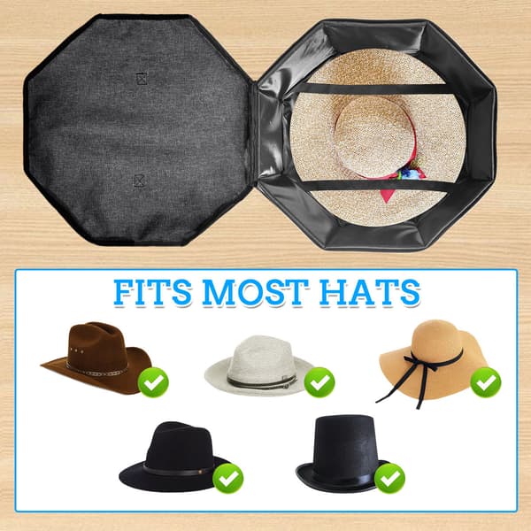 Hatæske til Rejser og Opbevaring, Sammenklappelig Hatæske Cowboyhat Organizer til Skab