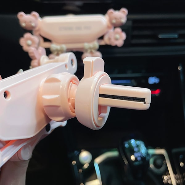 Sød Telefonholder Stødsikker Lav Støj Fleksibel Komfortabel Berøring Universal Navigation Telefonholder Passer til IOS 4 til 7 tommer Pink Sød Kanin
