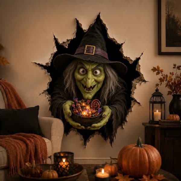 Halloween Spooky-Themed Wall Decals for Home Decor, Halloween 3D Wall Decals - G