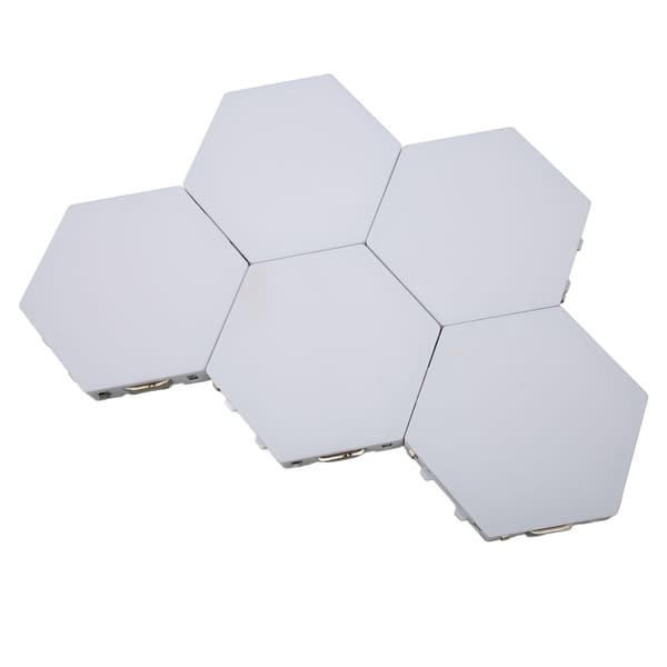 Modulära paneler med DIY-formfunktion, beröringskänslig väggmonterad hexagonal lampa för sovrum, vardagsrumsinredning, magnetisk panelanslutning aktiverad