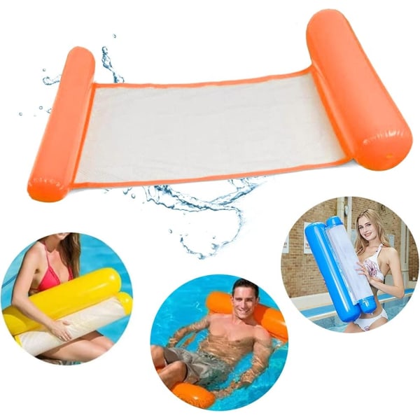 Sinwind Multi-Purpose Flydende Hængekøje, Oppustelig Pool Float 4-i-1 Flydende hvilestol Float Hængekøje Vandhængekøje Multi-Purpose Foldbar Flydende