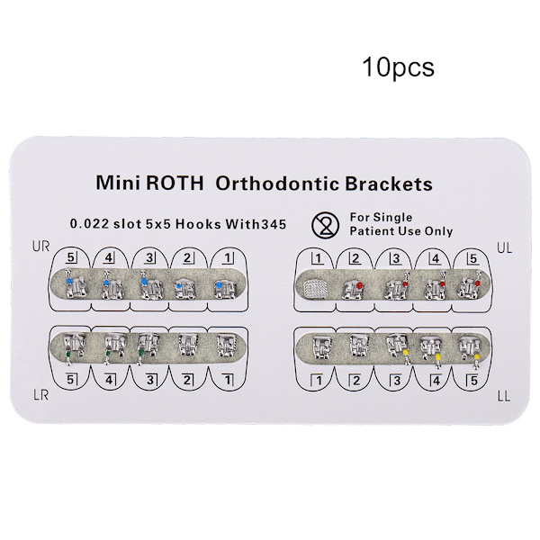 10 st/set Tandregleringsfästen Tandställning Metall Mini Munvård Verktyg (Krokar Med 345)