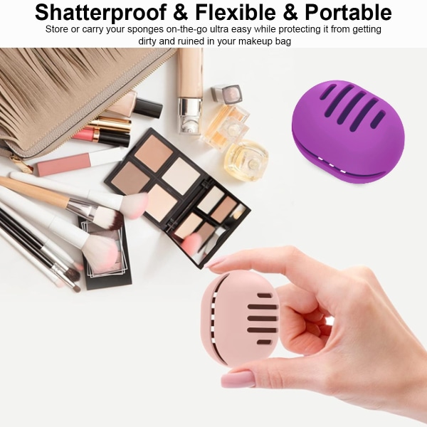 6 stk Beauty Blender Holder, Makeup Svampholder for Reise,