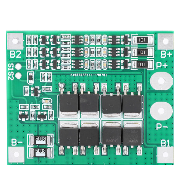 3S 12V 25A Li-jon 18650 Litiumbatteri Skyddskrets BMS PCB Kortslutningsskydd