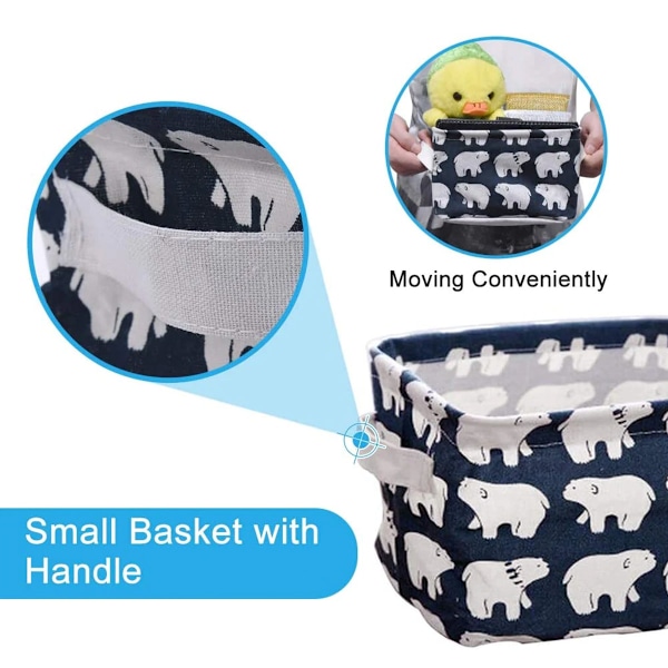 Vikbar Tvättkorg för Barnrum, Polyester Canvas Linne Miljöskydd Vattentät Beläggning, Hopfällbar Förvaringslåda För Enkel Organisation I