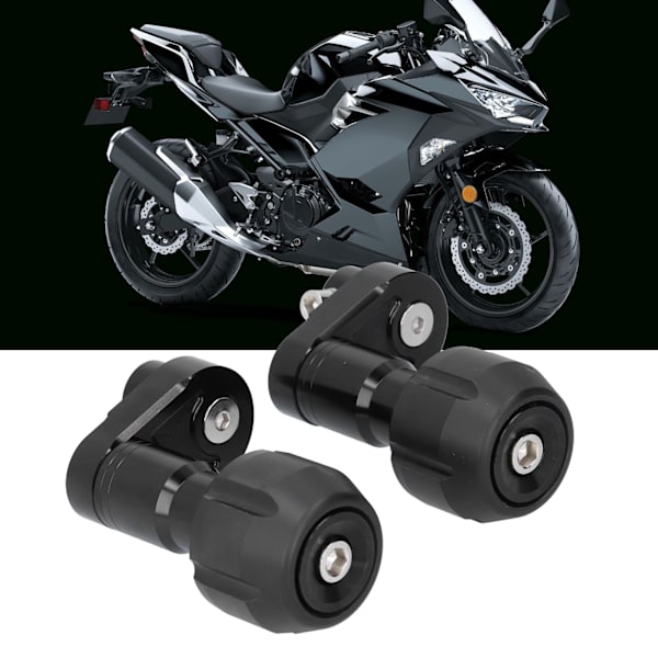 2 st Motorcykelskydd Anti-Fall Skydd Svart Passar för Kawasaki Ninja 400 Z400 20182020