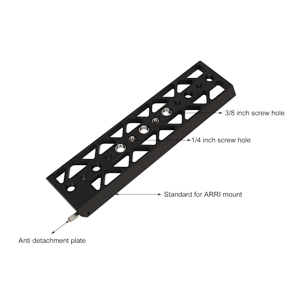 Dovetail Plade til Arca 8 tommer 1/4 3/8 Gevindhuller Aluminium Hurtigudløsning Dovetail Tripod Baseplate til ARRI til BMPCC4K6K A7S3JTZ Kamera Bur