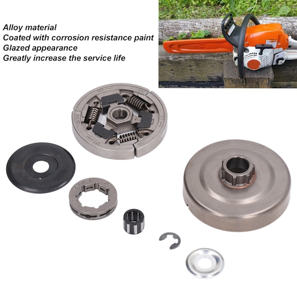Kopplingstrumlagerkit i legering för Stihl 044 046 MS440 MS460 MS361 Motorsåg 1128 007 1000