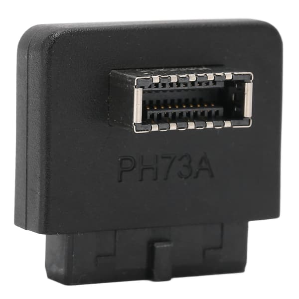 Bundkort USB-adapter til PC-byg, USB 3.0 20-pin Header Han-forlængeradapter til USB 3.1 Frontpanelstik, Kompakt Adapterdesign med Høj